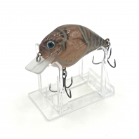 Brown with Gray Lines Shallow Diving Crankbait on stand